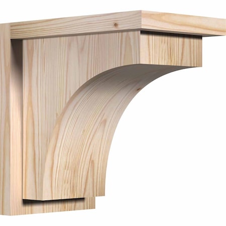 Ekena Millwork Huntington Smooth Corbel w/Backplate, Douglas Fir, 7 1/2"W x 12"D x 12"H COR08X12X12HUN01SDF